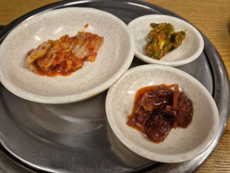 Three types of side dishes