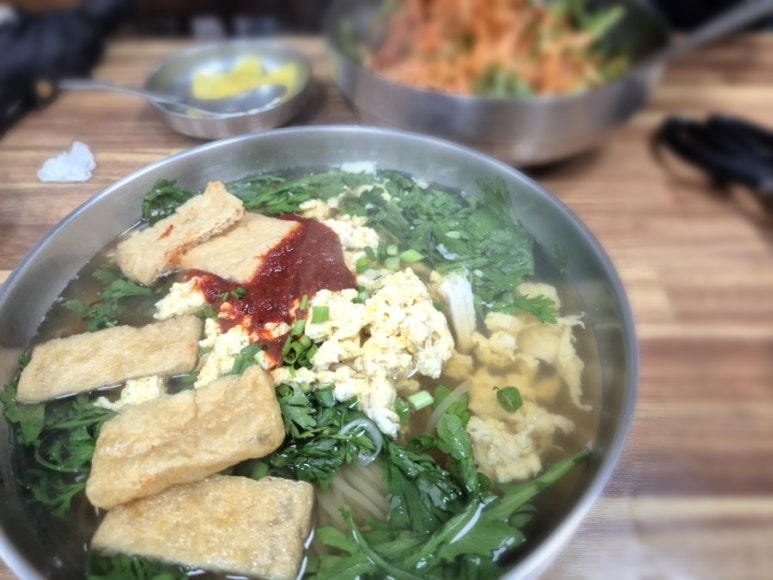 Texture douce des nouilles de jjolmyeon
