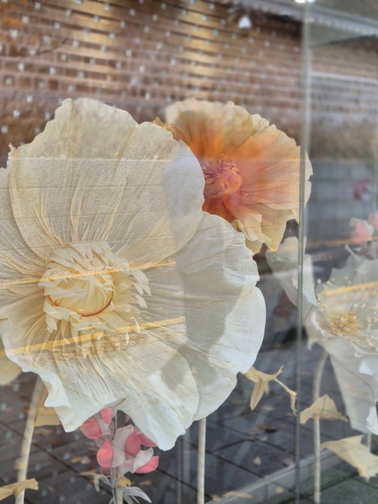Fleur en papier Hanji