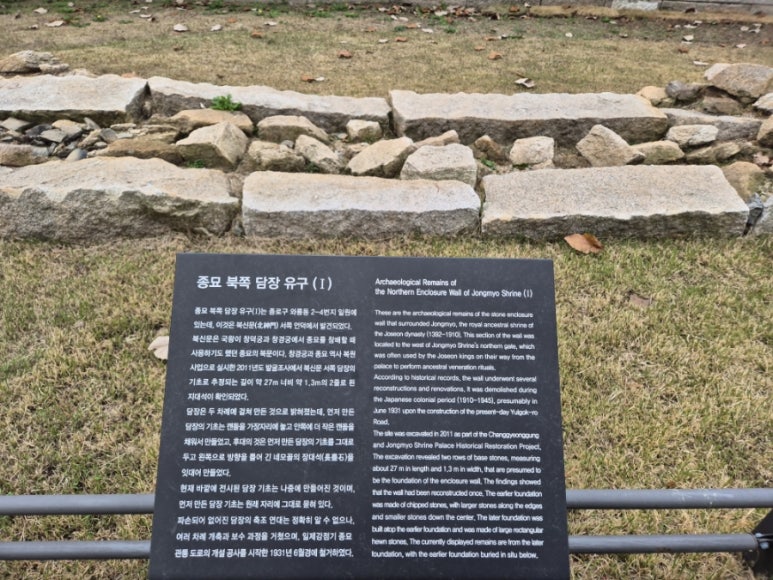 Paysage du sentier du Sanctuaire de Jongmyo