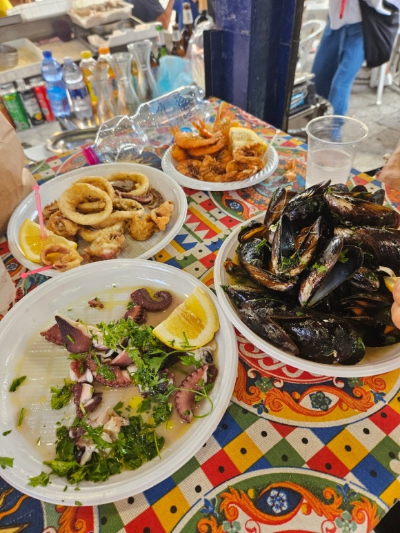 Món hải sản chợ Palermo