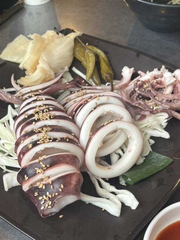 Boiled squid at the night market