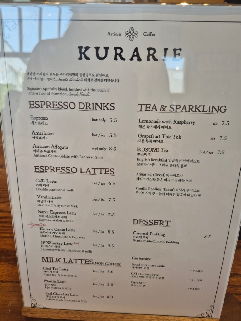 Getränkekarte