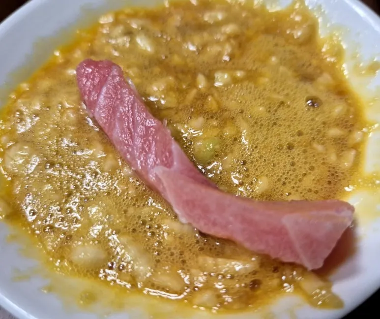 Chutoro servi avec du radis blanc râpé et des algues.